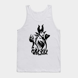 Evil Fairy with her Dragon and Crow Tank Top